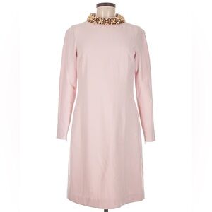 WORTH New York Long-Sleeve Pink Dress with Embellished Collar
